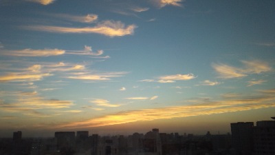 都内某所からの夕日